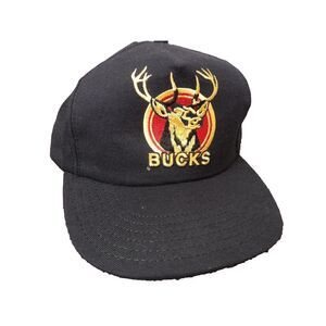 BUCKS Buck the System Snapback Hat Cap Black Embroidered USA